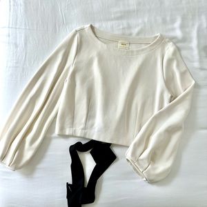 Maeve Anthropologie Tie-Back Ponte Pullover